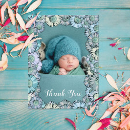 Niedliche Blumenpastel Aquamarin Boho Daisy Custom Postkarte