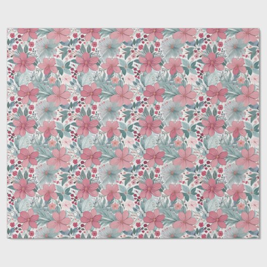 Niedliche Blumenpastete Geschenkpapier (Flach)