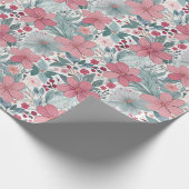 Niedliche Blumenpastete Geschenkpapier (Ecke)