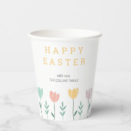 Niedliche Blumenpracht Tulpen Modernes Osterfest P Pappbecher