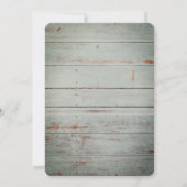 Niedliche Blumenpumpen Holzeinladung Einladung (Rückseite)