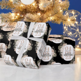 Niedliche Blumenrahmen Brautparty Personalisiert S Geschenkpapier