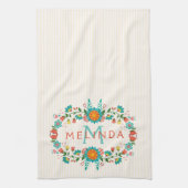 Niedliche Blumenrahmen Geschirrtuch (Vertikal)