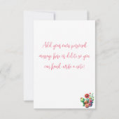 Niedliche Blumenschildkröte Danke Note Card (Rückseite)