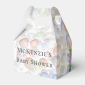 Niedliche Blumenschildkröte und Bläschen Babydusch Geschenkschachtel (Rückseite)