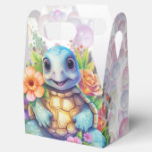 Niedliche Blumenschildkröte und Bläschen Babydusch Geschenkschachtel (Geöffnet)