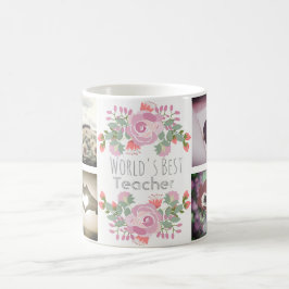Niedliche, blumenspezifische Monogramm und Bilder Kaffeetasse