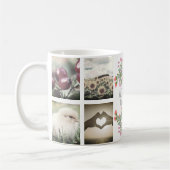 Niedliche, blumenspezifische Monogramm und Bilder Kaffeetasse (Links)