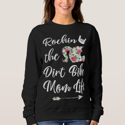 Niedliche Blumenstrauß Bike Mama Leben Geburtstag  Sweatshirt (Vorderseite)