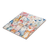 Niedliche Blumentiere niedliche Gestaltung Fliese (Seite)