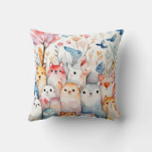 Niedliche Blumentiere niedliche Gestaltung Kissen (Rückseite)