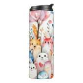 Niedliche Blumentiere niedliche Gestaltung Thermosbecher (Nach links gedreht)