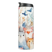 Niedliche Blumentiere niedliche Gestaltung Thermosbecher (Nach rechts gedreht)