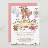 Niedliche Blumentordusche Einladung (Vorne/Hinten)