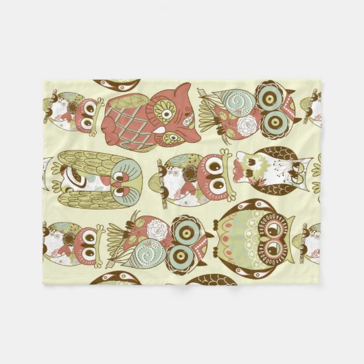 Niedliche Blumenwölfe Fleecedecke (Vorderseite (Horizontal))