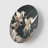 Niedliche Blumenzwiebeln, die kleine Pony Round Cl Runde Wanduhr (Winkel)