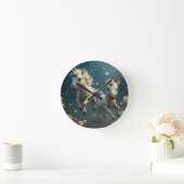 Niedliche Blumenzwiebeln, die kleine Pony Round Cl Runde Wanduhr (Zuhause)