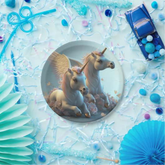 Niedliche Blumenzwiebeln fliegen Pony Paper Pla Pappteller (Party)