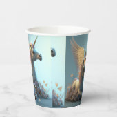 Niedliche Blumenzwiebeln fliegen wenig Pony Papier Pappbecher (Links)