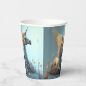 Niedliche Blumenzwiebeln fliegen wenig Pony Papier Pappbecher (Rechts)