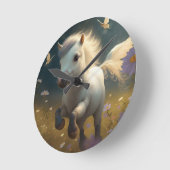 Niedliche Blumenzwiebeln Runde Wanduhr (Winkel)