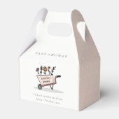 Niedliche Blush Blumenkartentoilettendusche Geschenkschachtel (Rückseite)