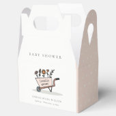 Niedliche Blush Blumenkartentoilettendusche Geschenkschachtel (Geöffnet)