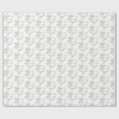 Niedliche Blush Elephant Aquarellfarben Geschenkpapier (Flach)