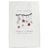 Niedliche Blush Pink Star Mobile Baby Dusche Mittlere Geschenktüte (Vorderseite)