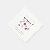 Niedliche Blush Pink Star Mobile Baby Dusche Serviette (Ecke)