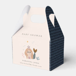 Niedliche Blush Sea Meerjungfrau Girl Babydusche Geschenkschachtel