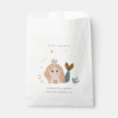 Niedliche Blush Sea Meerjungfrau Girl Babydusche Geschenktütchen (Vorderseite)