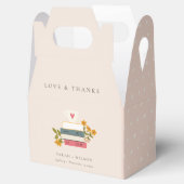 Niedliche Blush Stack Storybooks Floral Wedding Geschenkschachtel (Geöffnet)