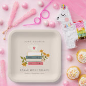 Niedliche Blush Storybooks Floral Baby Dusche Pappteller (Party)