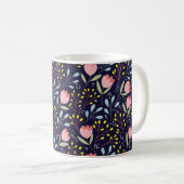 Niedliche Blüte: Farbenfrohe Blume Muster. Kaffeetasse (VorderseiteRechts)