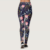 Niedliche Blüte: Farbenfrohe Blume Muster. Leggings (Rückseite)