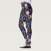 Niedliche Blüte: Farbenfrohe Blume Muster. Leggings (Links)