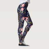 Niedliche Blüte: Farbenfrohe Blume Muster. Leggings (Rechts)