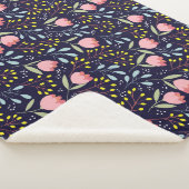 Niedliche Blüte: Farbenfrohe Blume Muster. Sherpadecke (3/4)