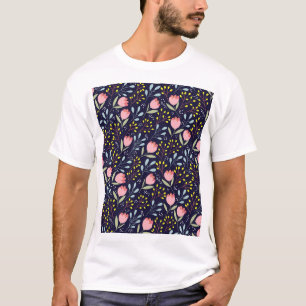 Niedliche Blüte: Farbenfrohe Blume Muster. T-Shirt