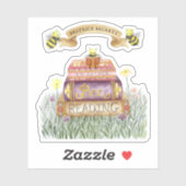 Niedliche Blüte Ich würde lieber Bienen lesen Buch Aufkleber (Blatt)