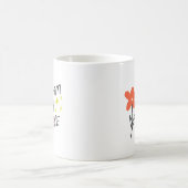 Niedliche Blüte mit Anmut Handgezeichnete rote Blu Kaffeetasse (Mittel)