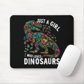 Niedliche Blüte nur ein Mädchen, das Dinosaurier L Mousepad (Mit Mouse)