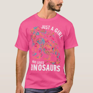 Niedliche Blüte nur ein Mädchen, das Dinosaurier L T-Shirt