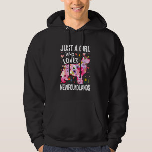Niedliche Blüte nur ein Mädchen, das Neufundländer Hoodie