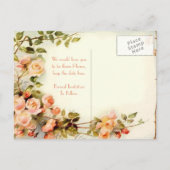 Niedliche Blüten, Rose Ankündigungspostkarte (Rückseite)