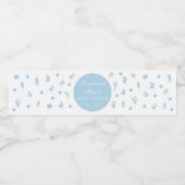 Niedliche Blütenblume Babydusche Wasserflaschenetikett (Einzelnes Label)