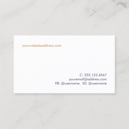 Niedliche Blütenblume Visitenkarte (Rückseite)