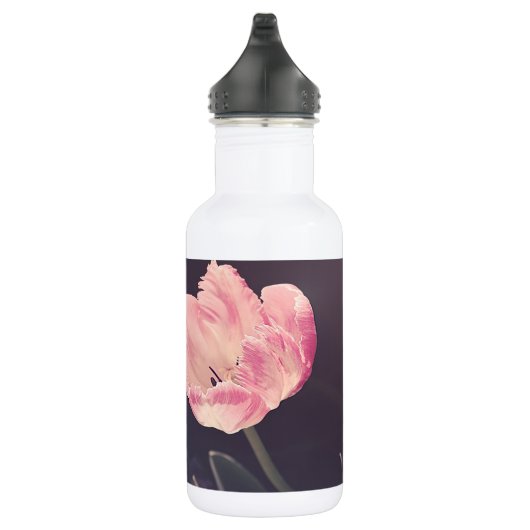 Niedliche blutende Tulipen - Personalisiert Edelstahlflasche (Rechts)
