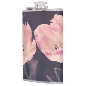 Niedliche blutende Tulipen - Personalisiert Flachmann (Links)